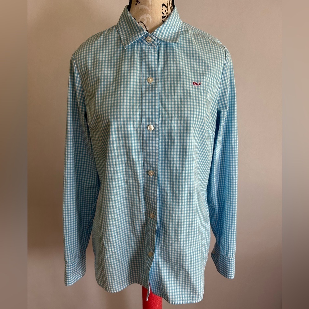 Vineyard Vines Women’s Blue Gingham Shirt